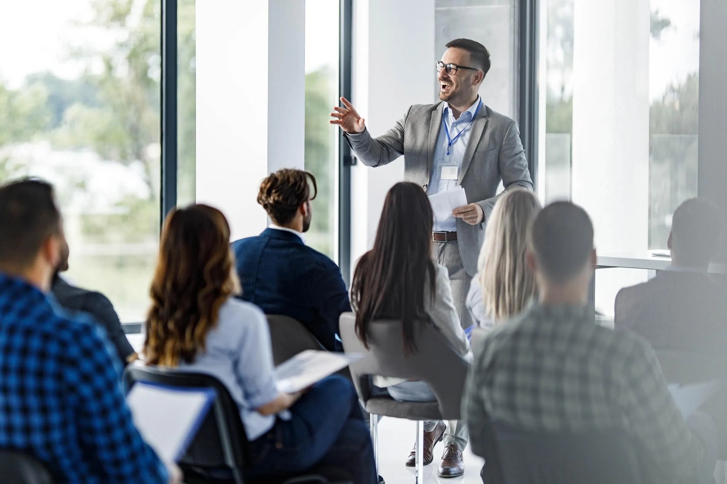 Executive leading a team through a shared hiring decision