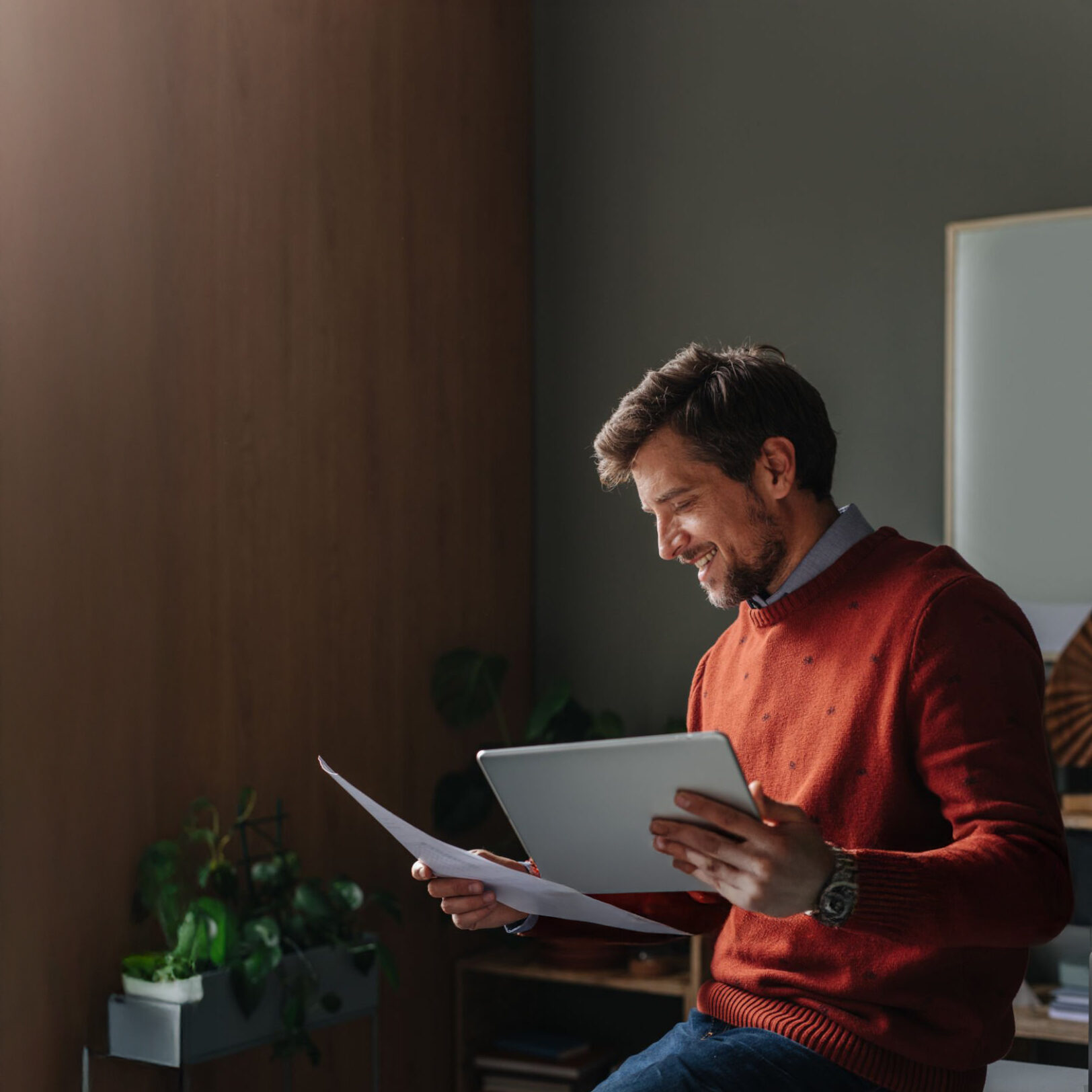 Executive reviewing appointment evidence and supporting documents