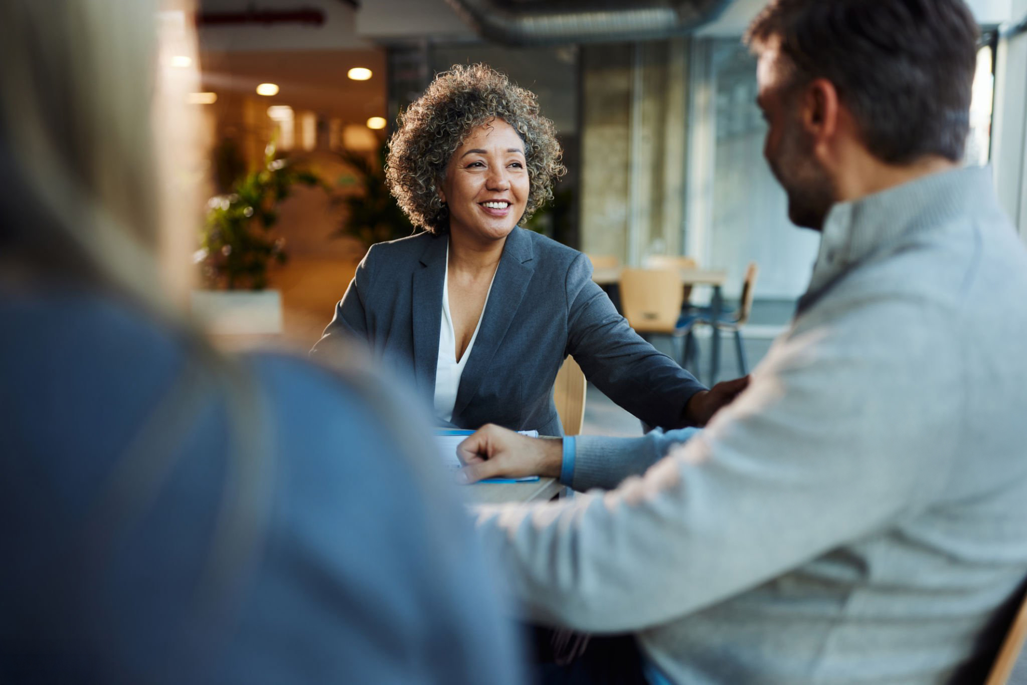 Executive candidate in a private interview conversation