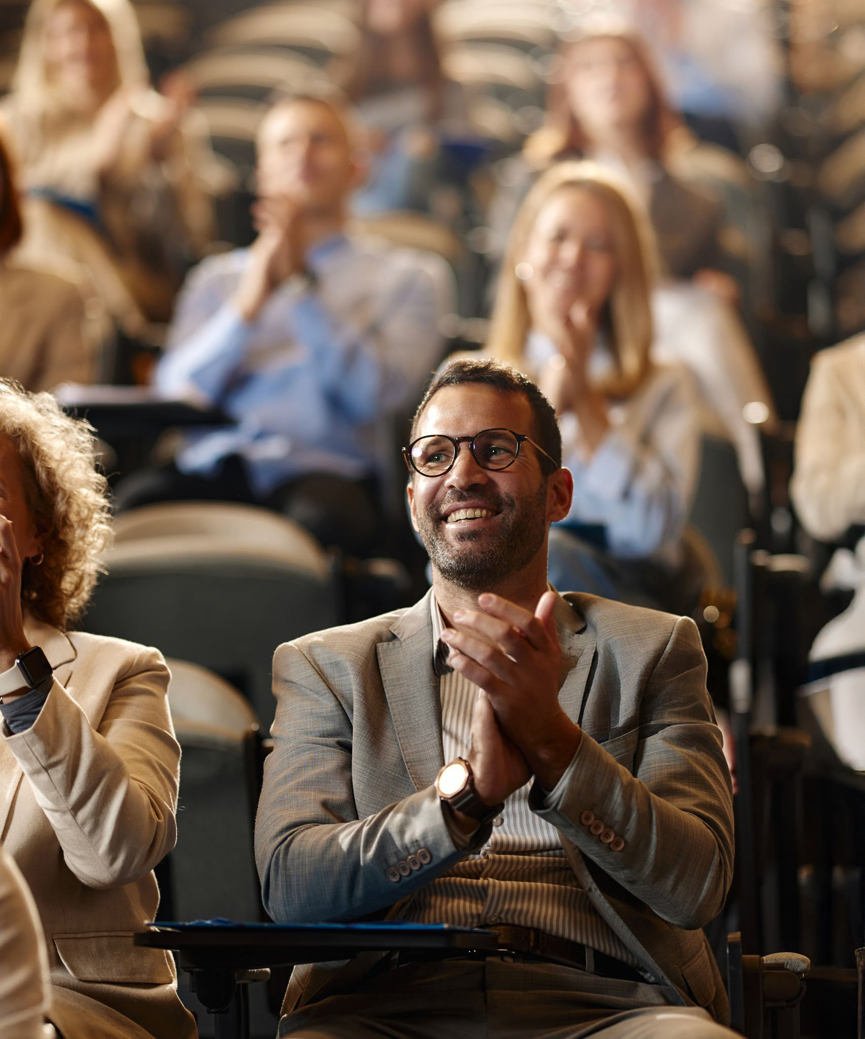 Business leader attending a professional conference